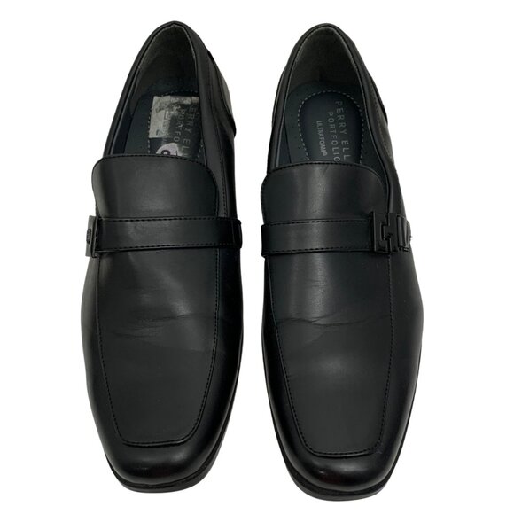 Perry Ellis Portfolio Mens Black Faux Leather Loafers Size 8.5 Style: Jimmy - Picture 2 of 8